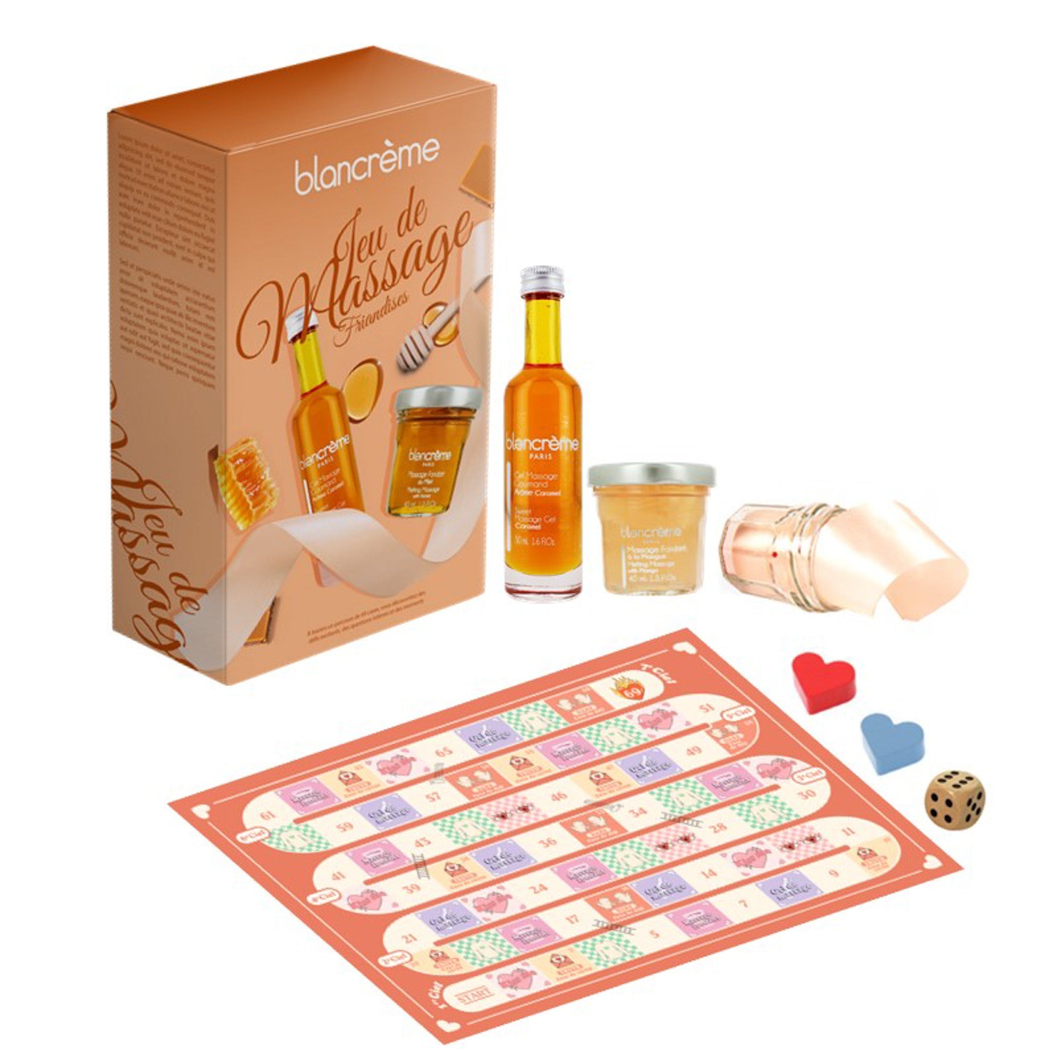 Jeu de massages au Caramel et à la Mangue