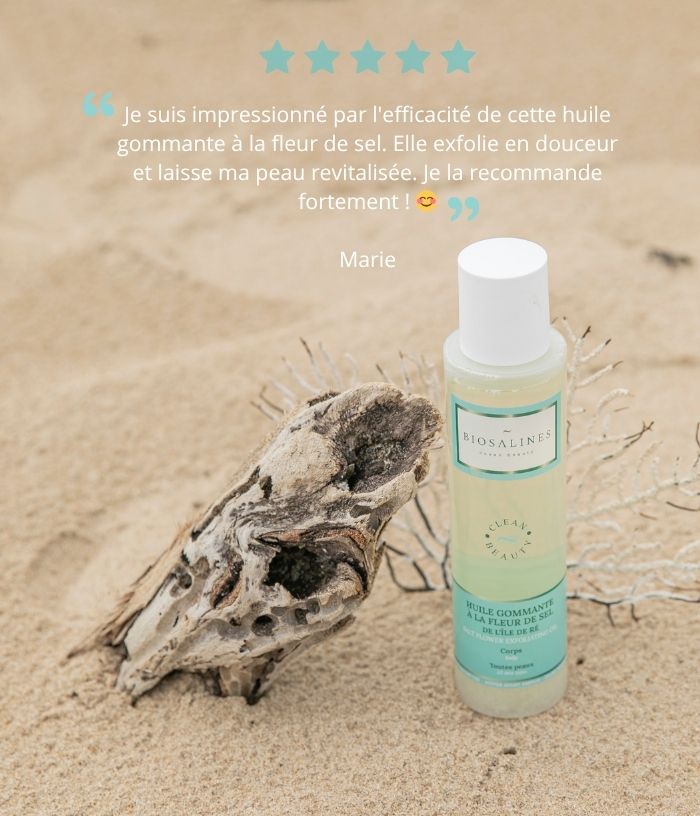 Huile gommante à la fleur de sel de l’Ile de Ré