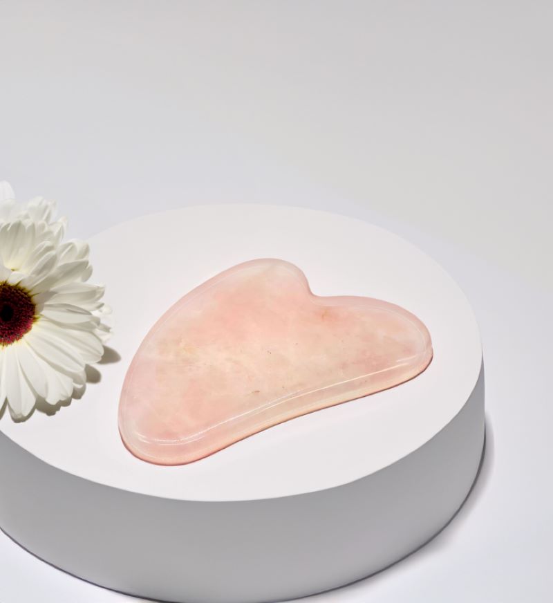 GUASHA EN QUARTZ ROSE