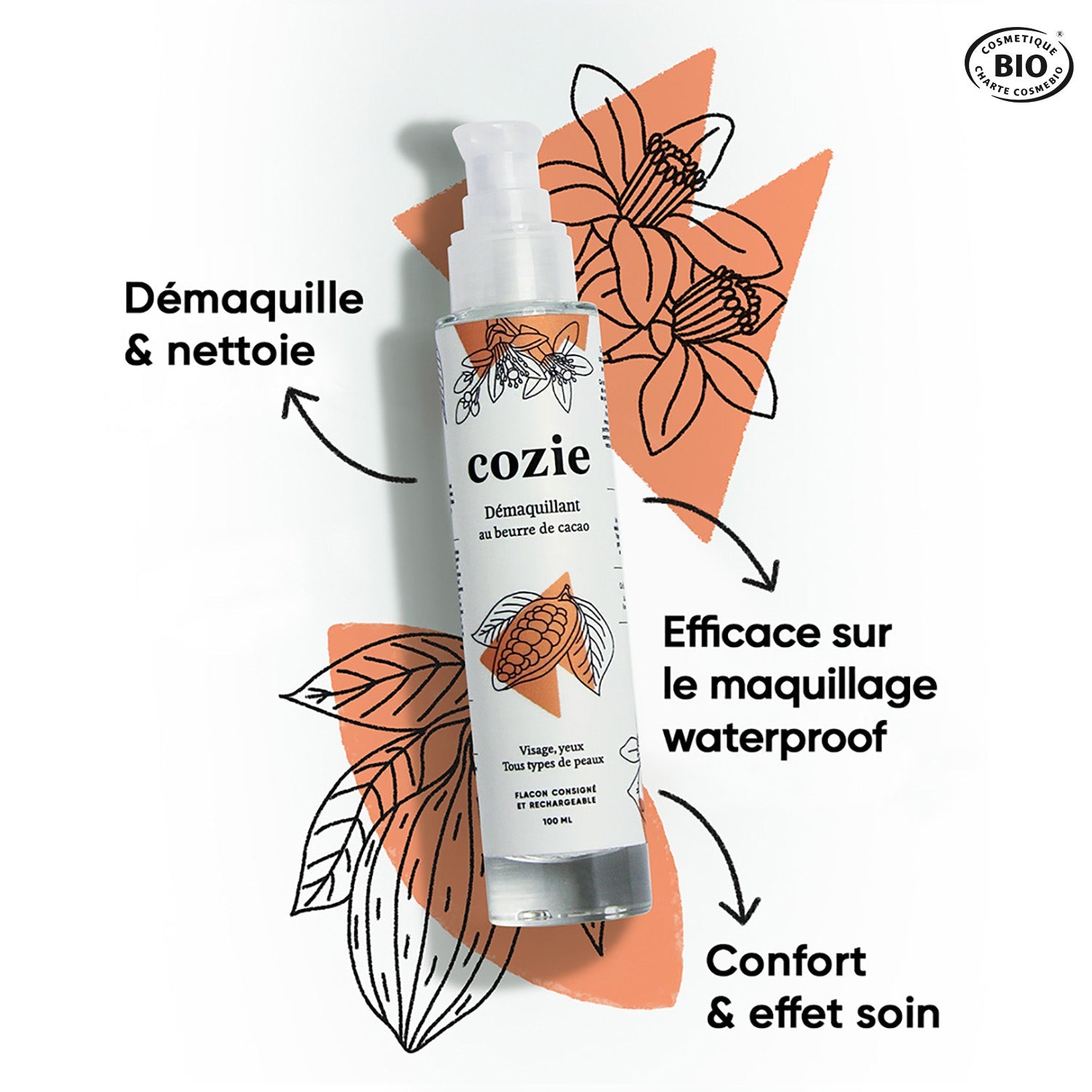 Démaquillant au beurre de cacao