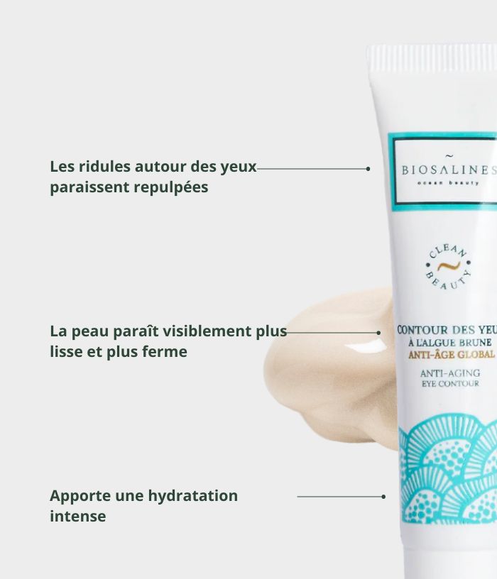 Contour des yeux anti-âge à l'algue brune