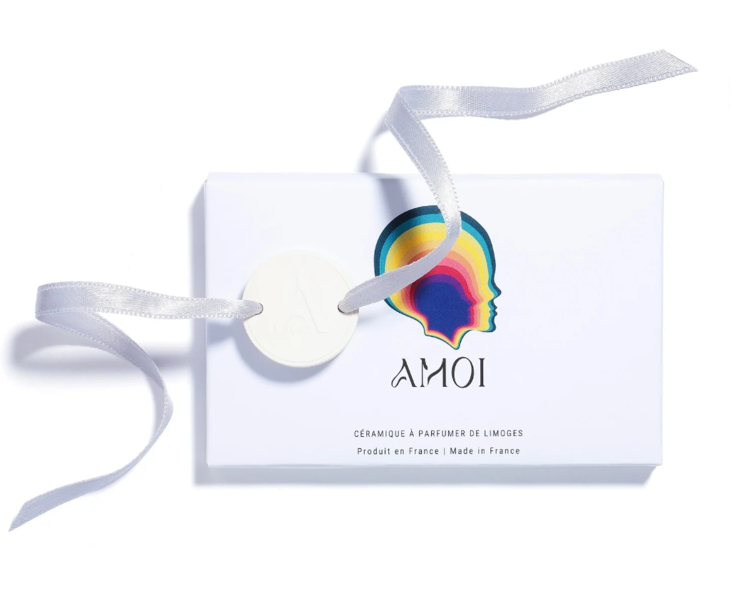 AMOI bijou talisman - Médaillon en céramique de Limoges à parfumer - Edition limitée