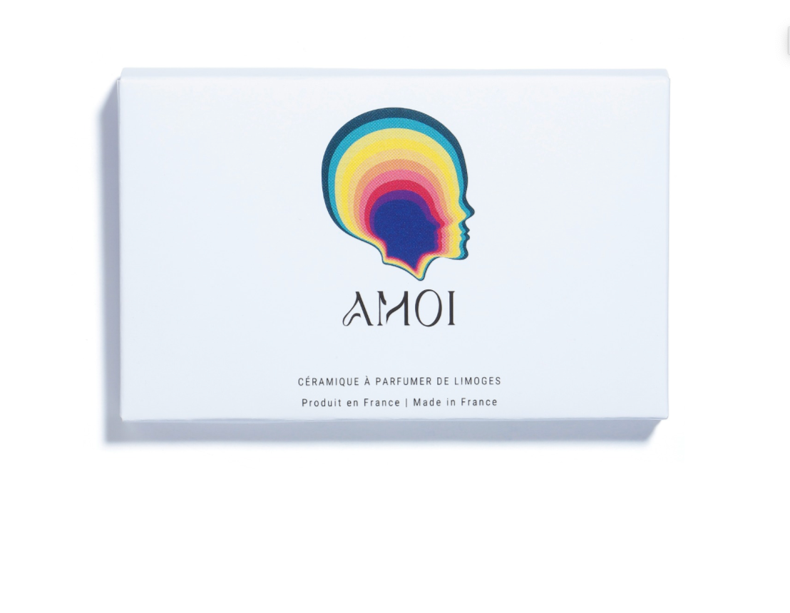 AMOI bijou talisman - Médaillon en céramique de Limoges à parfumer - Edition limitée