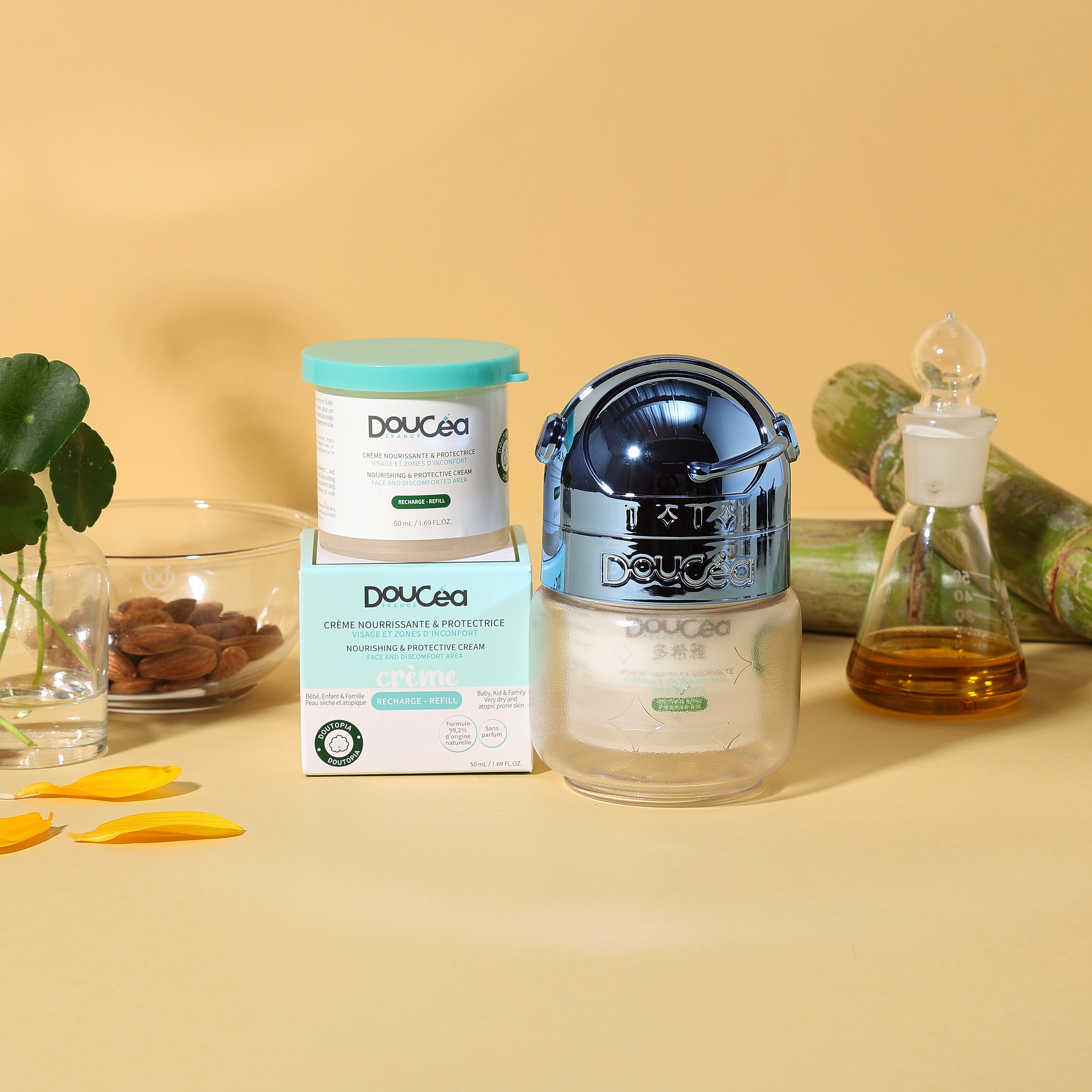 Coffret Cadeau Soin Réparateur "Pour explorer" • Boîtier Cosmonaute + 2 crèmes DOUTOPIA