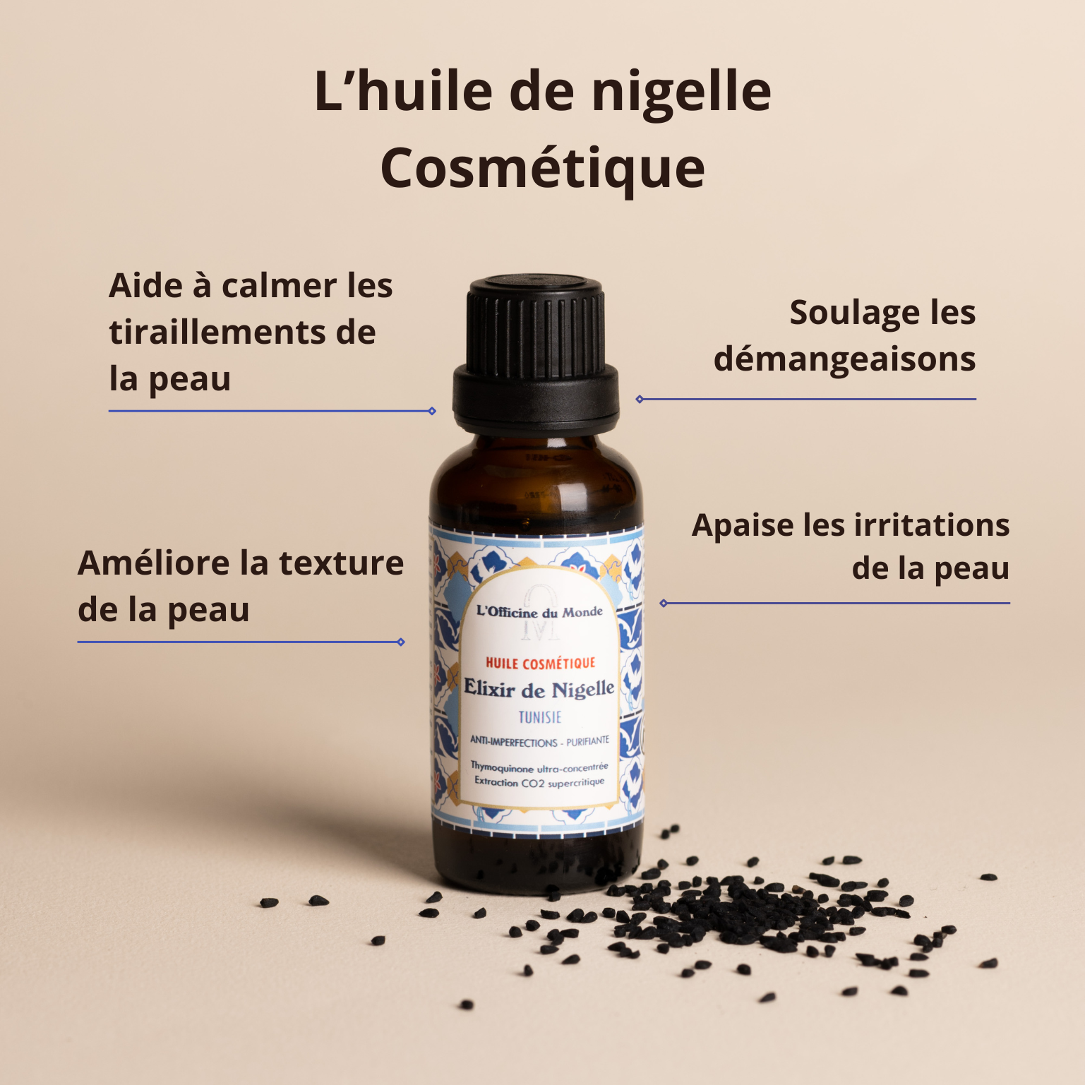 Elixir de Nigelle Cosmétique Titrée de Tunisie