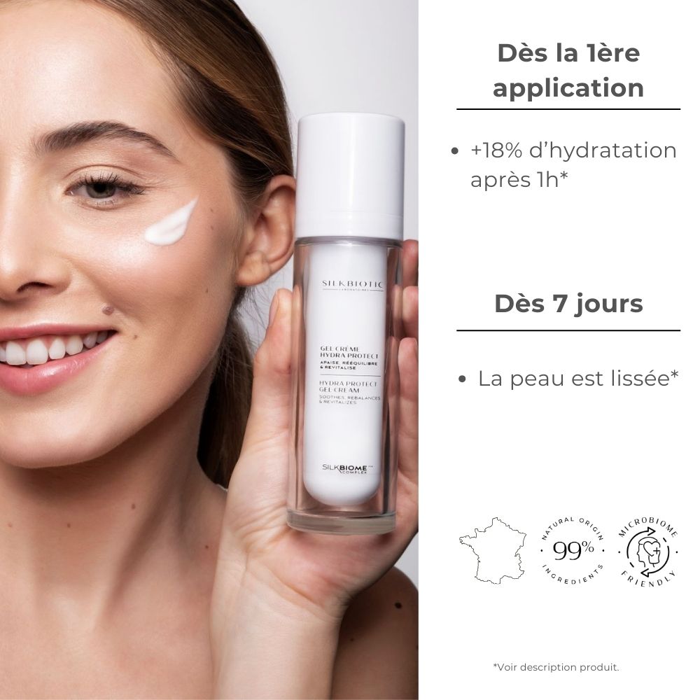 Gel-crème Hydra Protect – Visage – 50ml – SILKBIOTIC