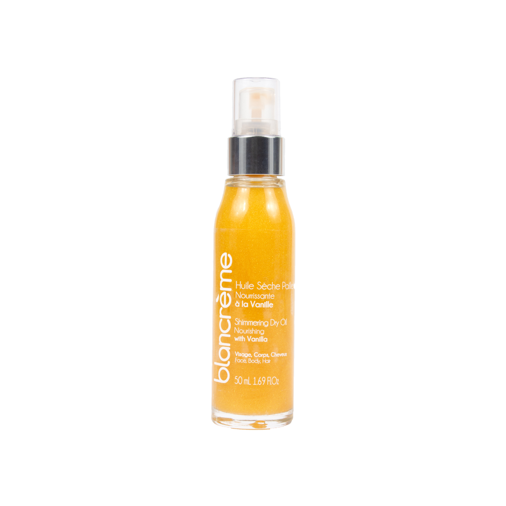 Huile sèche pailletée nourrissante - Vanille