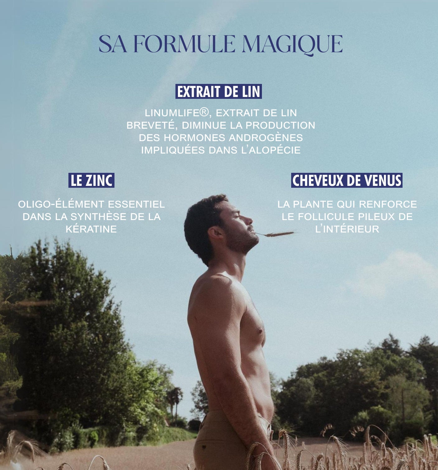 AJYMENHAIR - Chute de cheveux Homme - Compléments alimentaires - Cheveux