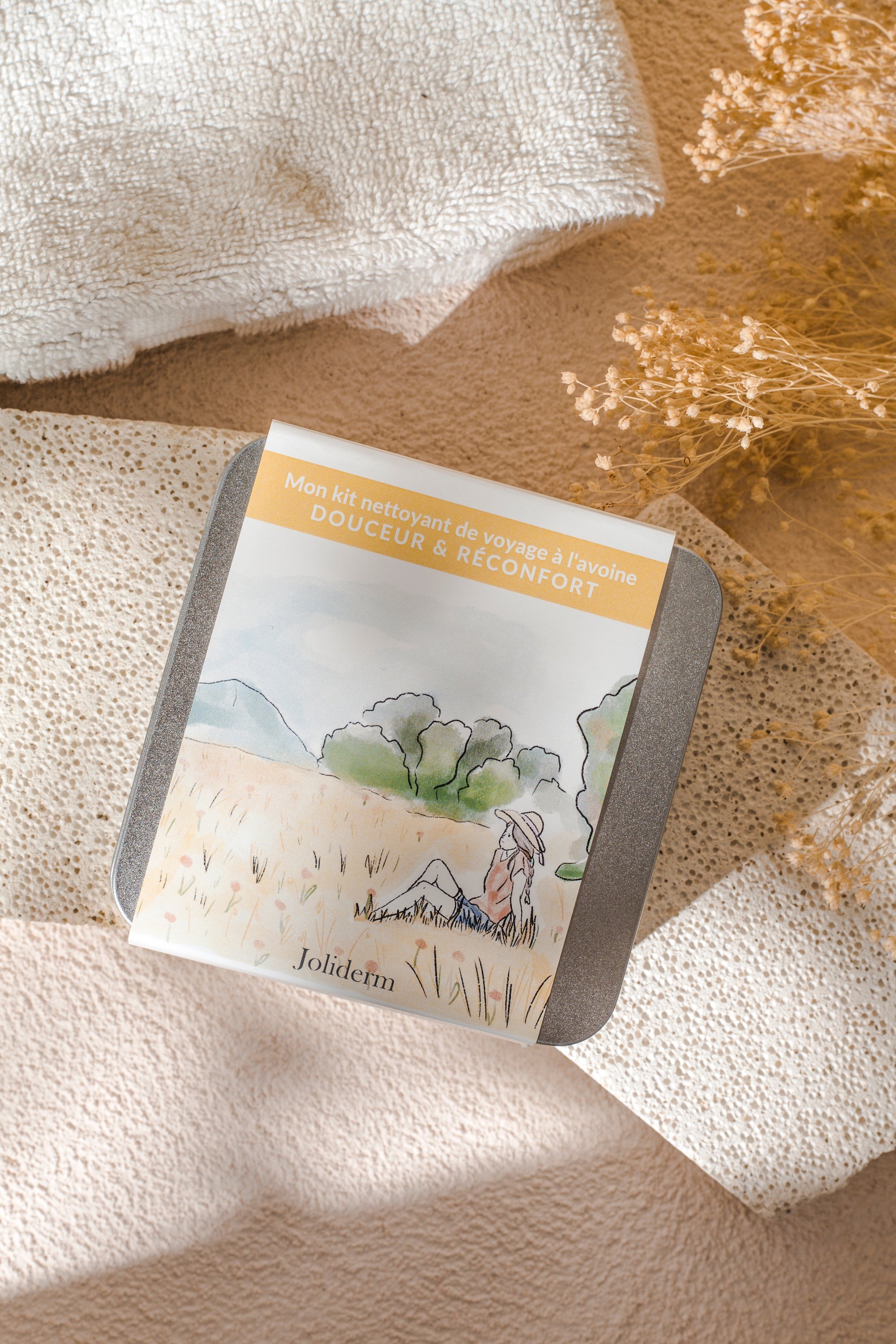 kit savon nettoyant de voyage à l'avoine Joliderm