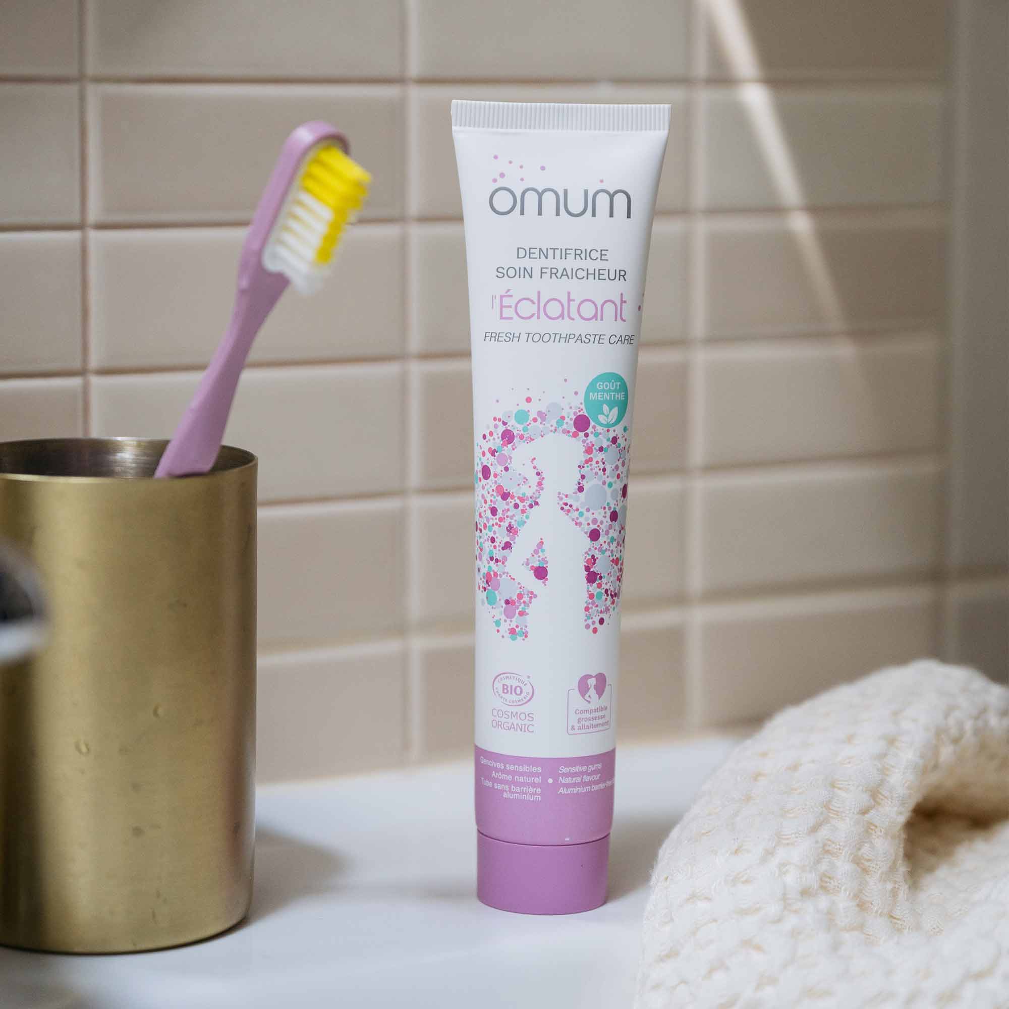 Dentifrice Soin Fraicheur Gencives et Dents Sensibles Sans Fluor L’Eclatant