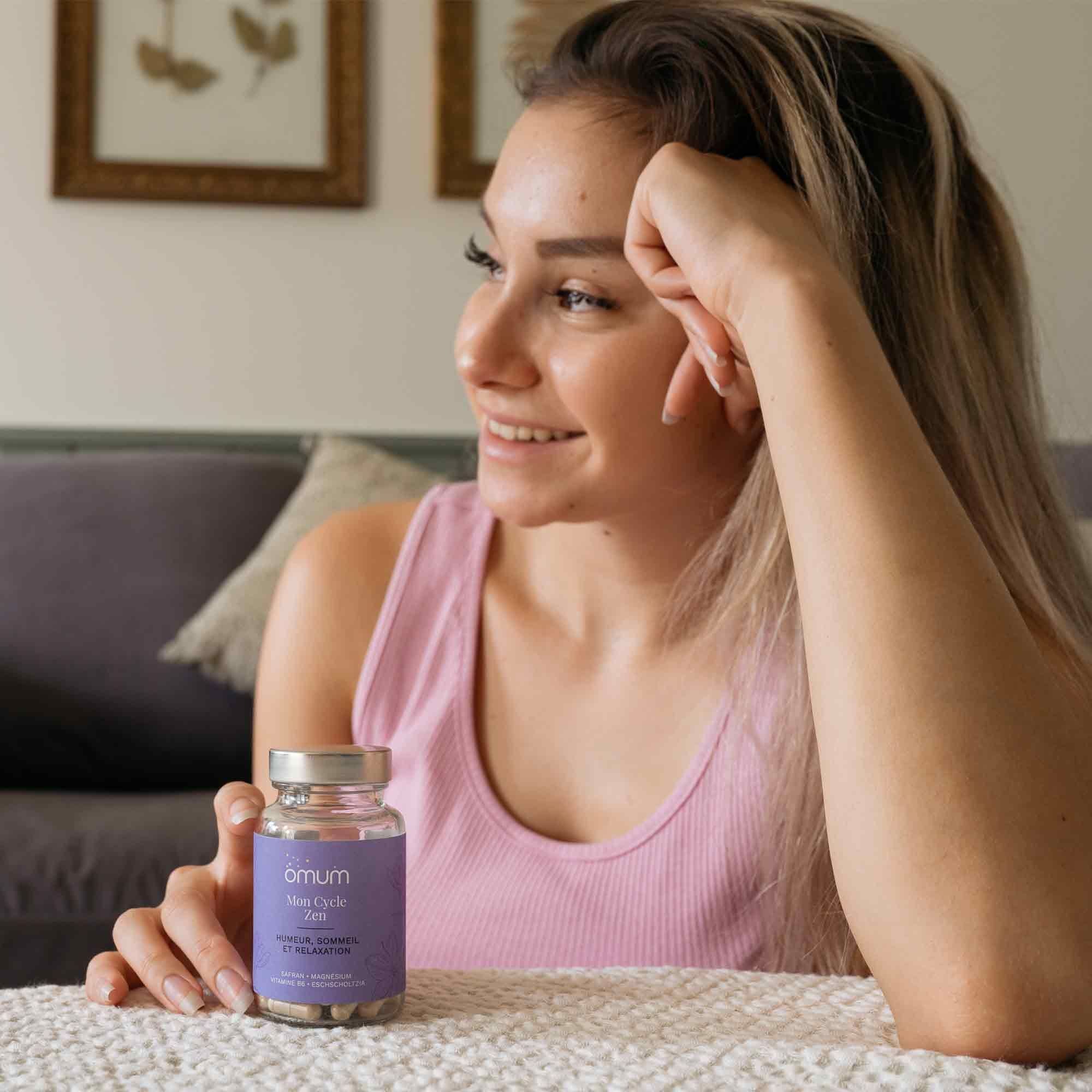 Complément alimentaire Règles Cycle & SPM : Sommeil, Humeur et Relaxation Mon Cycle Zen