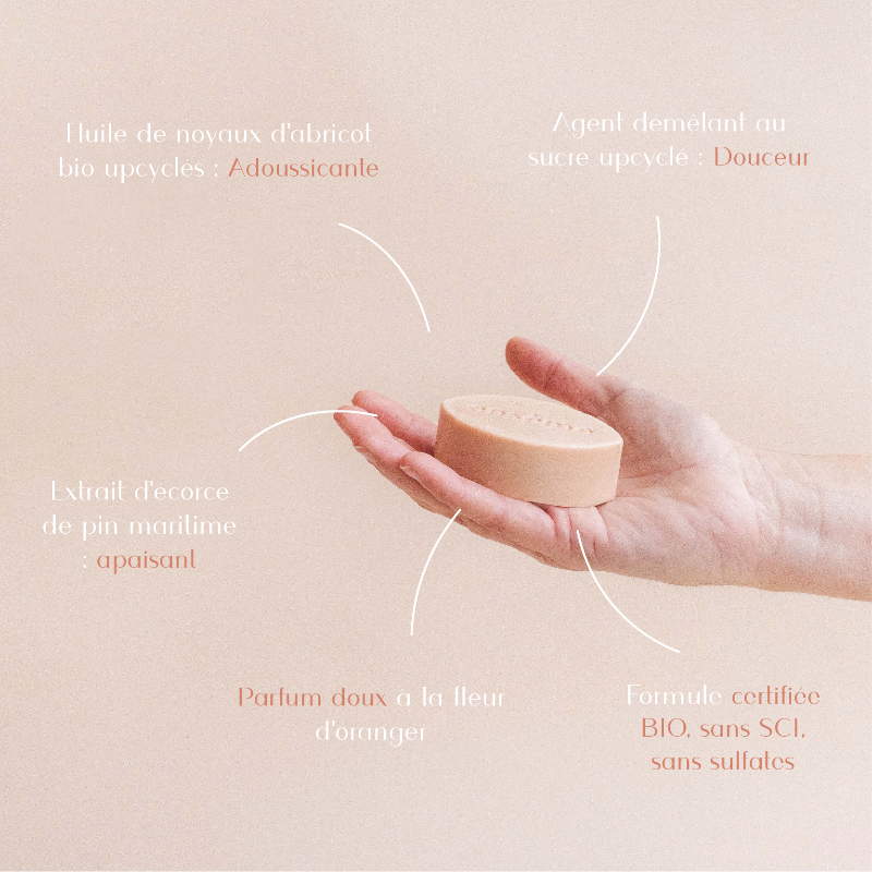 Shampoing solide - Cuir chevelu sensible ou cheveux normaux
