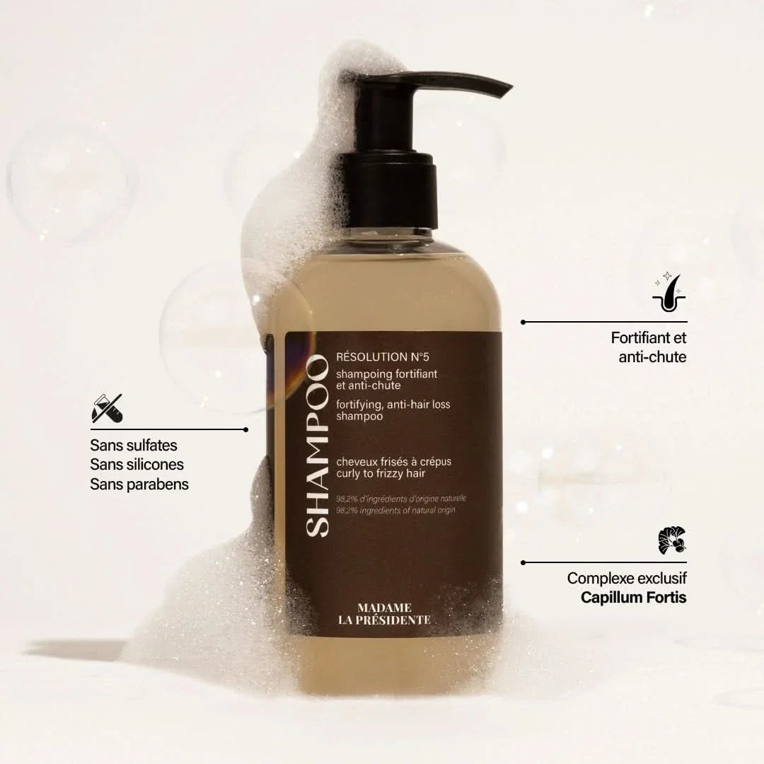 Shampoing Anti-chute et Fortifiant Cheveux Frisés à Crépus - Résolution N°5