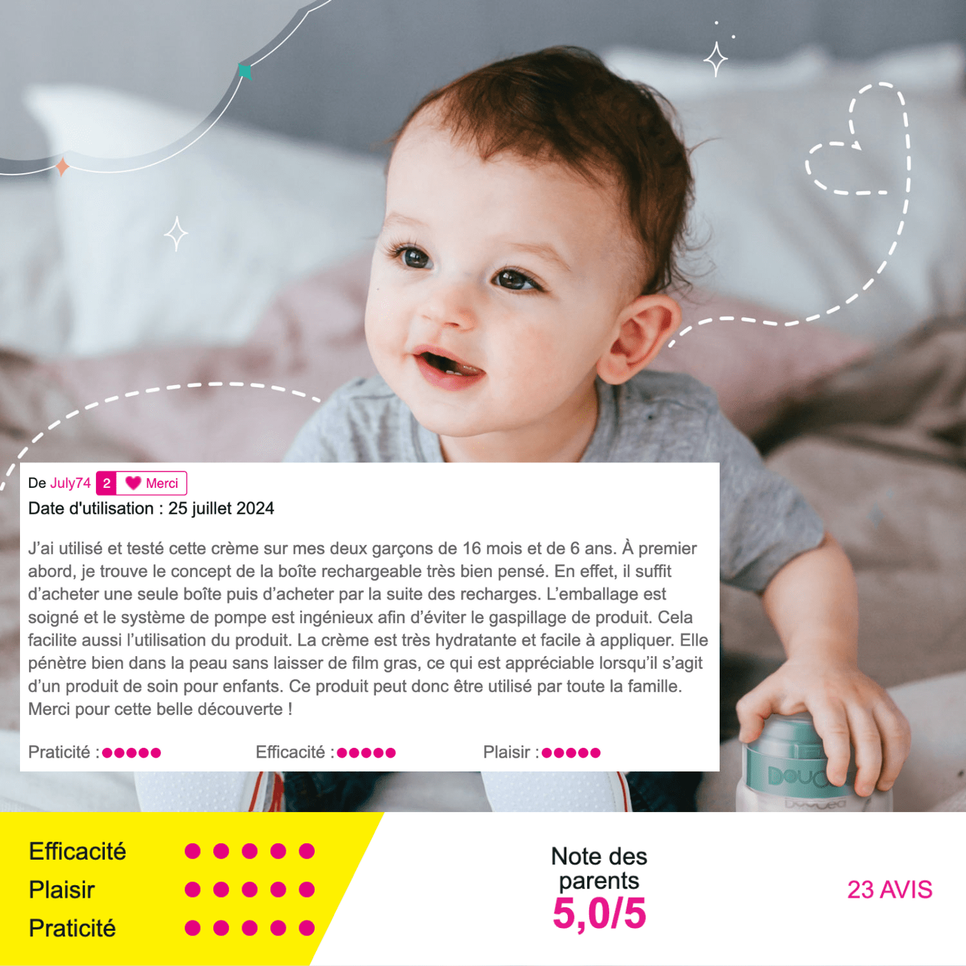 Kit Soin Réparateur "Pour découvrir" • Crème DOUTOPIA + boîtier Nature