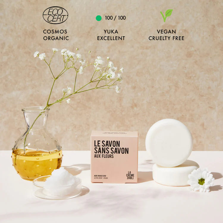 Soap-free soap 80ML with organic flowers