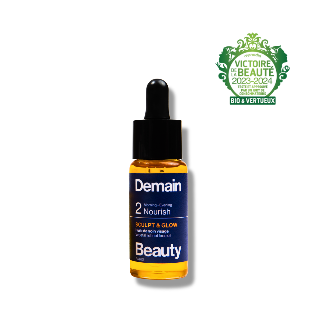 Huile de soin visage au rétinol végétal