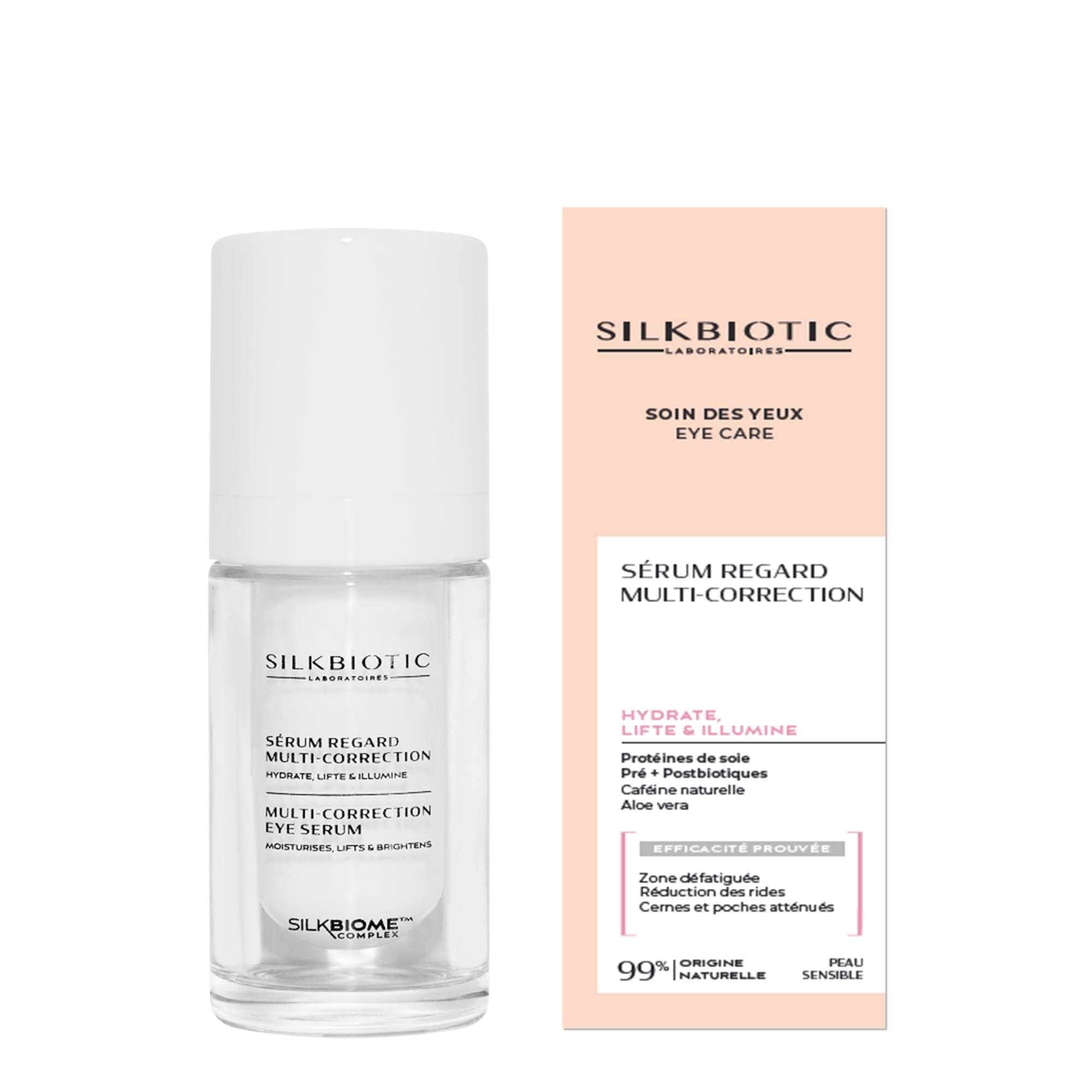 Sérum regard multi-correction – Soin contour des yeux – 15ml – SILKBIOTIC