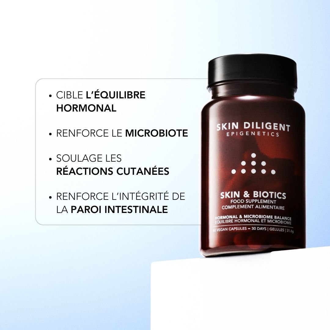 SKIN & BIOTICS pour l'équilibre hormonal et la santé intestinale