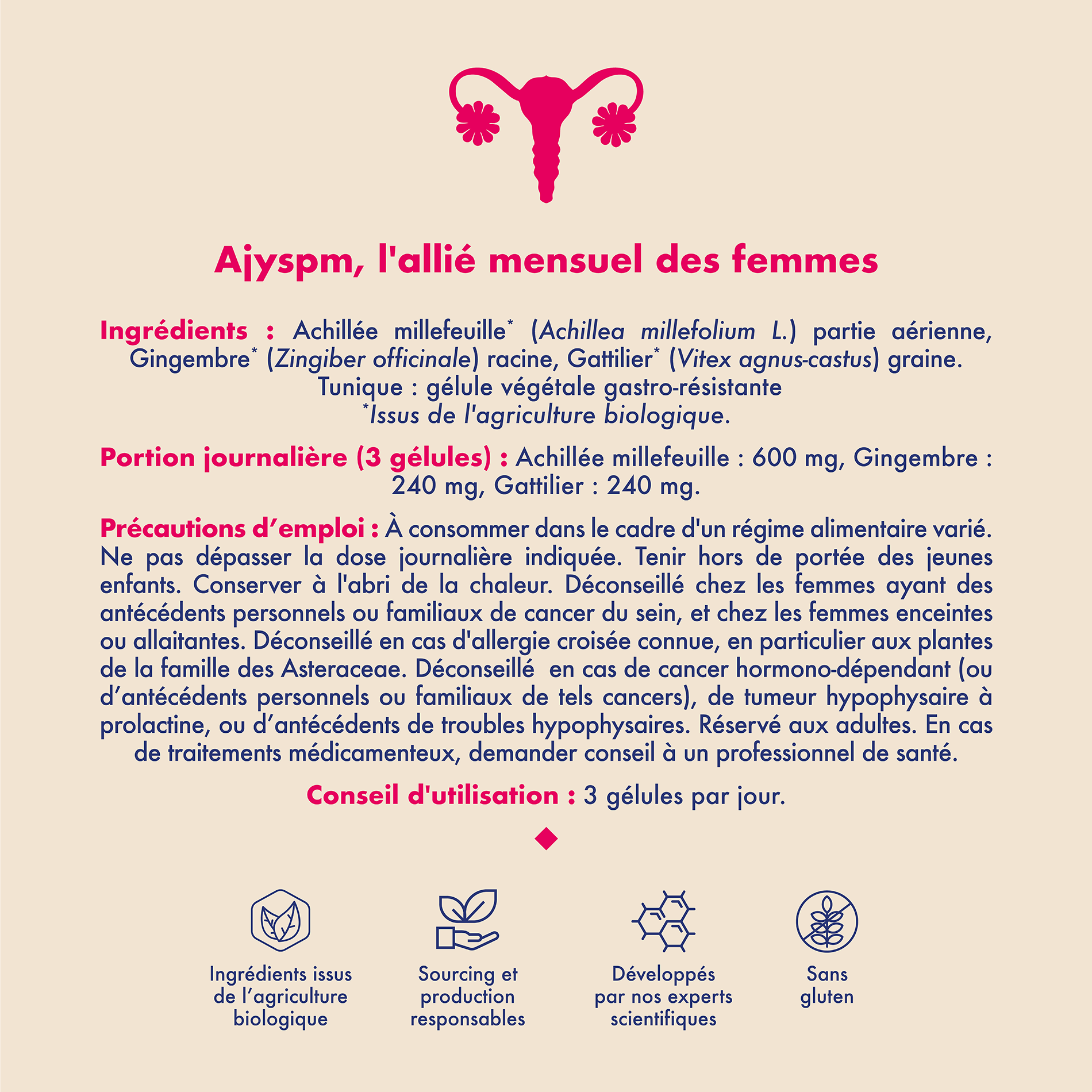 AJYSPM BIO - Compléments alimentaires syndrome prémenstruel