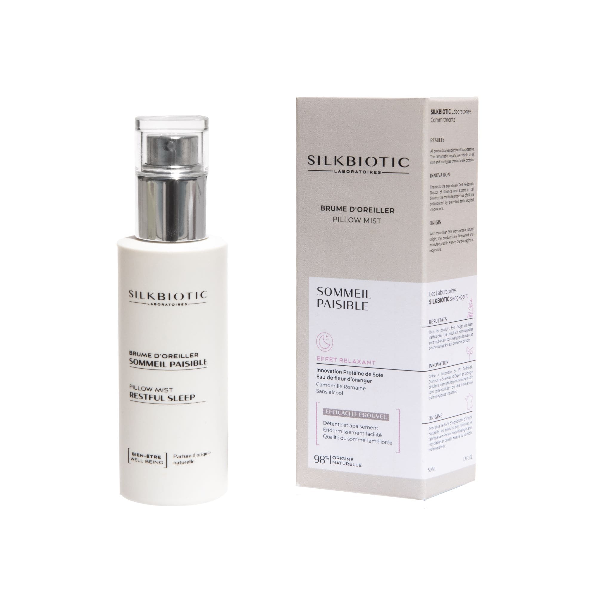 Brume d'oreiller Sommeil paisible – 50ml – SILKBIOTIC
