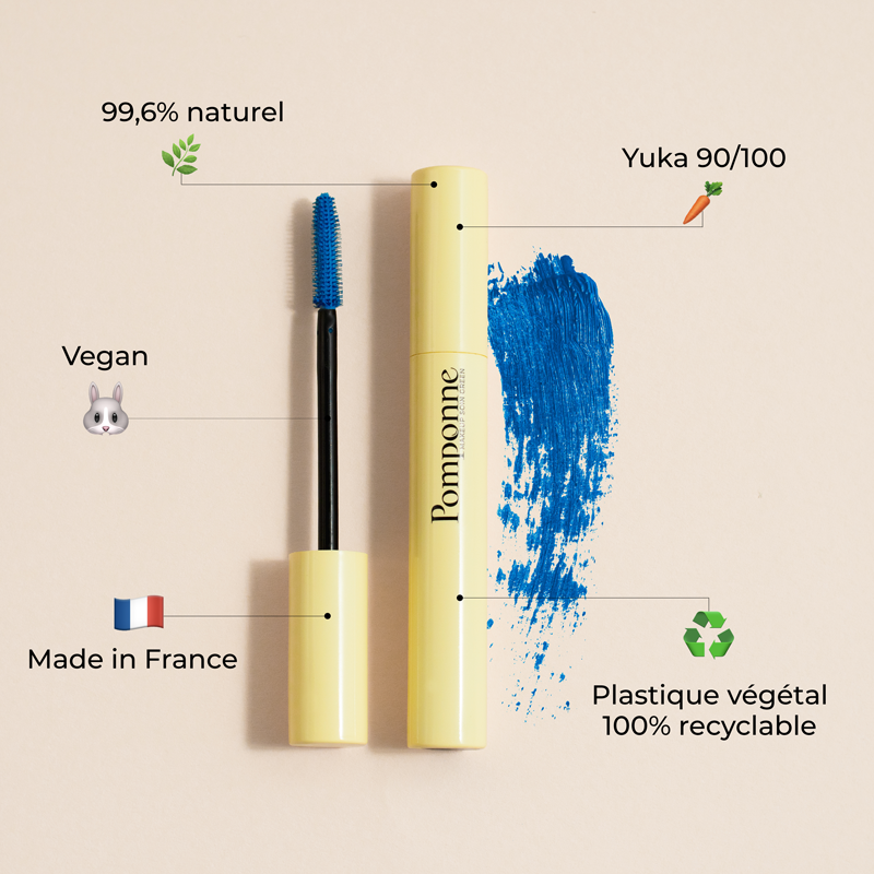 Mascara naturel booster de cils • Mascara Bleu électrique