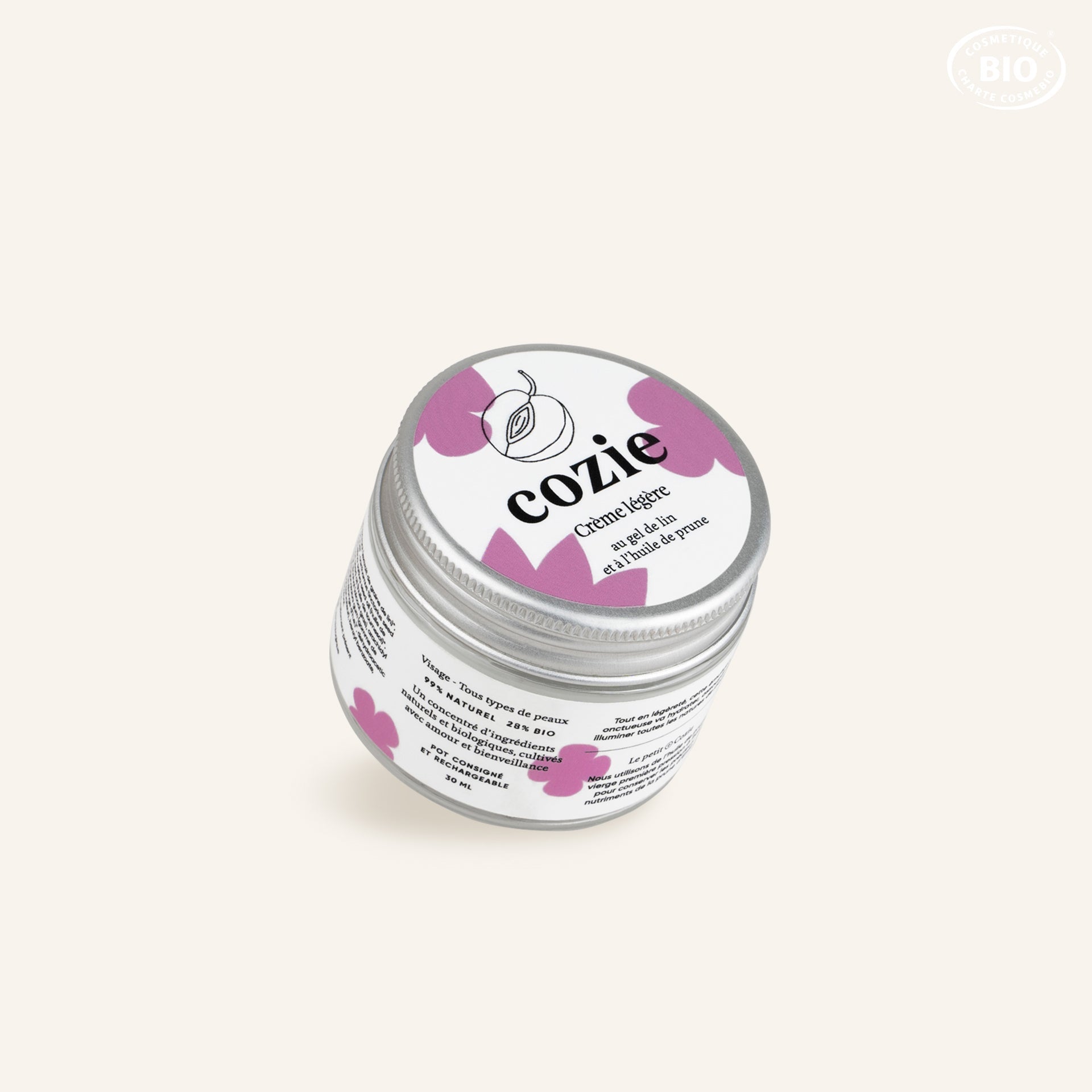 Crème légère au gel de lin et à l’huile de prune