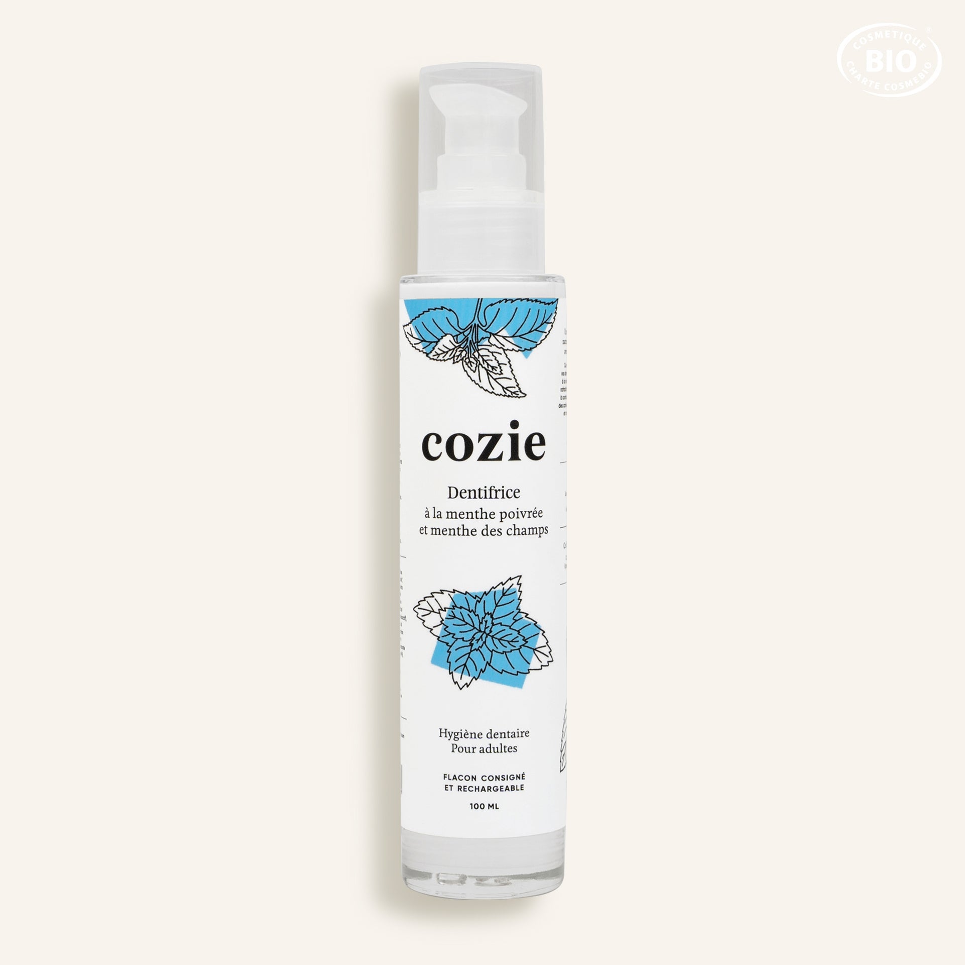 Dentifrice à la menthe poivrée & à la menthe des champs