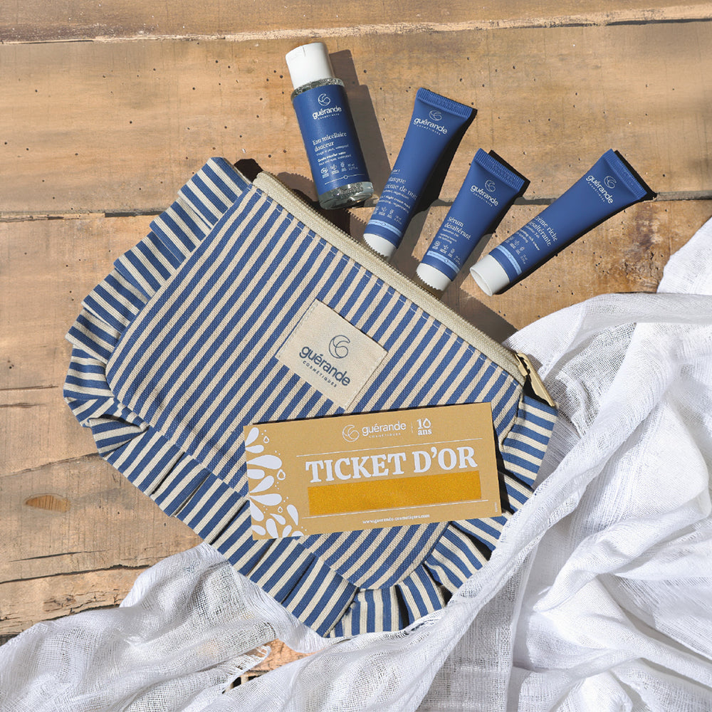 Trousse de voyage, routine visage hydratante