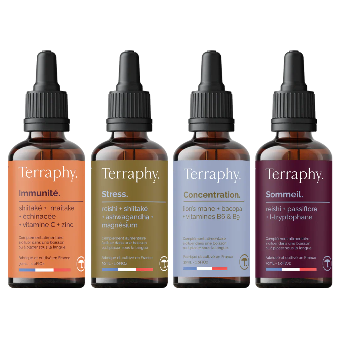 Pack Puissance Champignons. 4 fioles