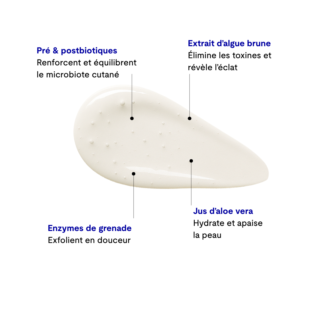 Gel nettoyant exfoliant probiotique