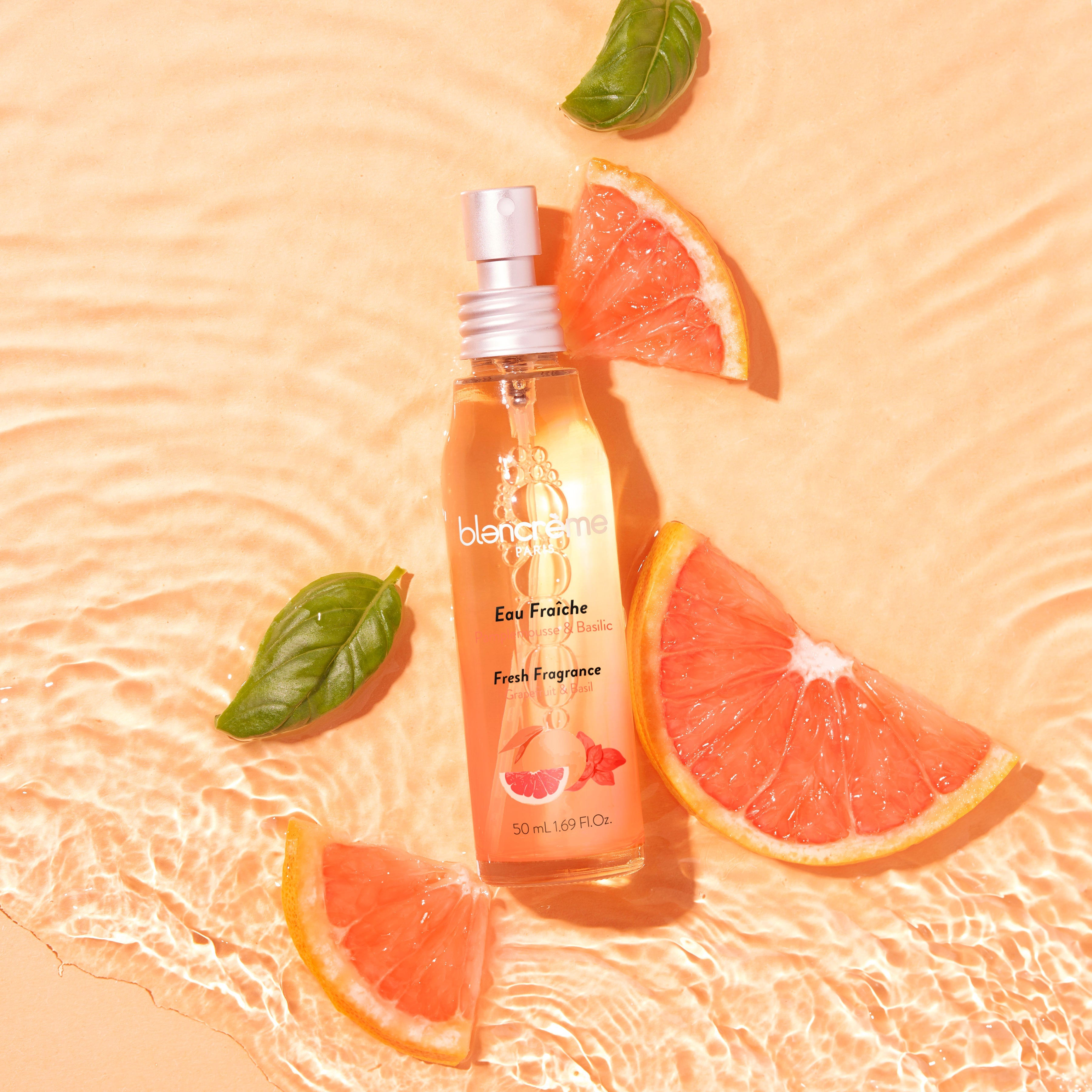 Eau fraîche Pamplemousse & basilic