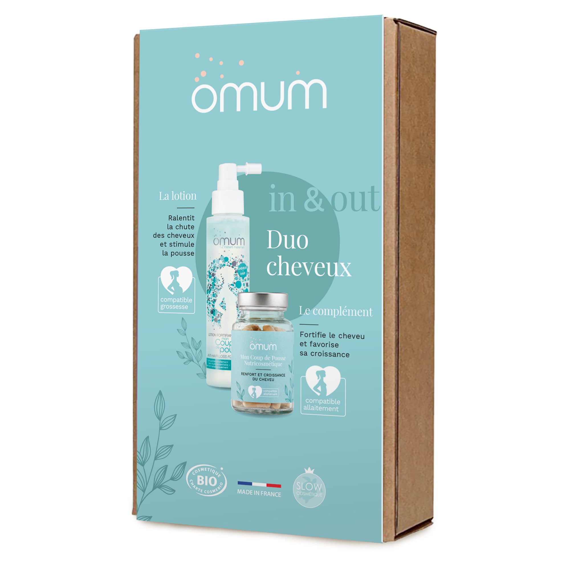 Coffret duo in and out cheveux : renfort et pousse