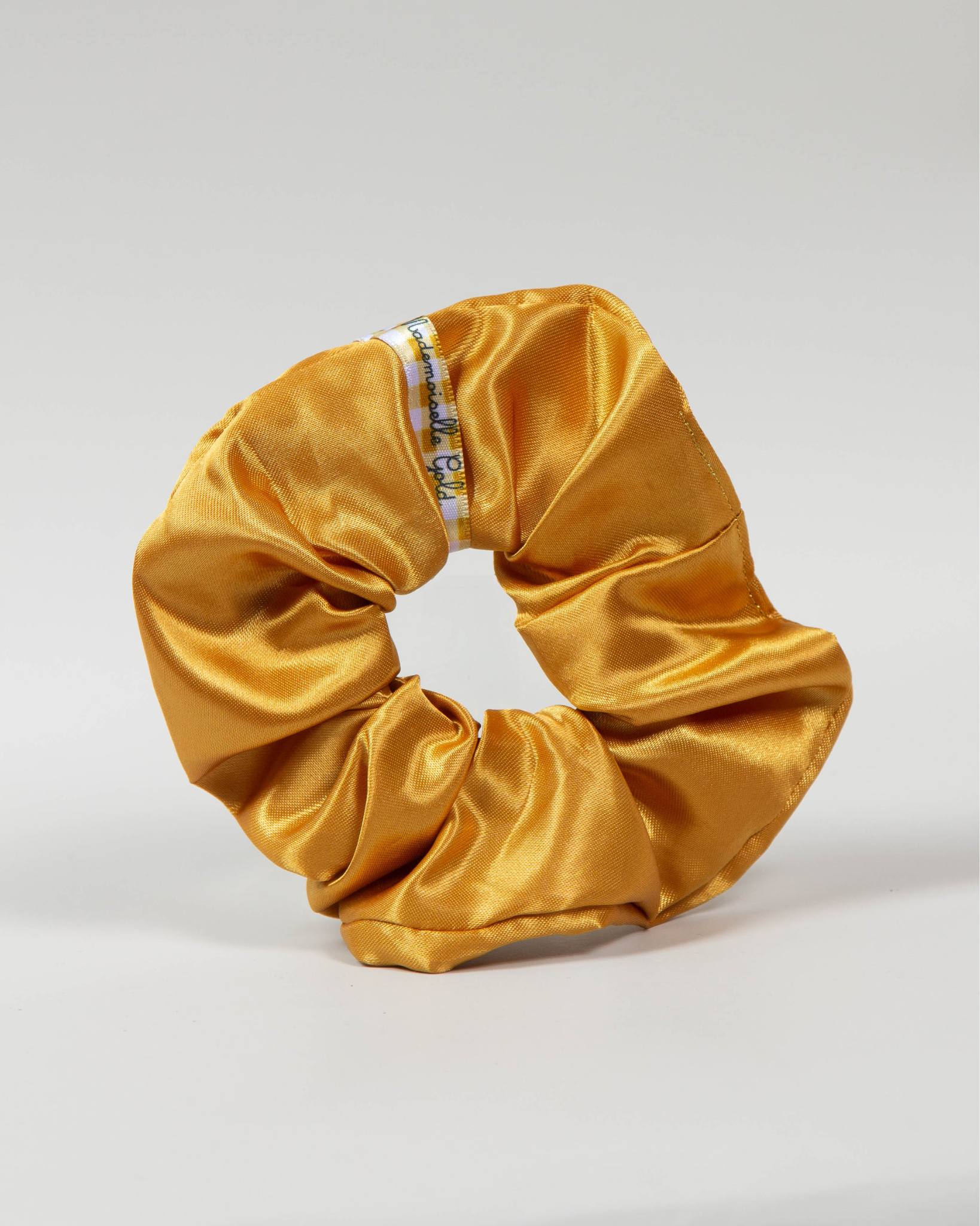 Fluffy chouchou en satin Mademoiselle Gold