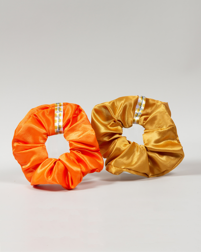 Pack deux fluffy chouchous en satin