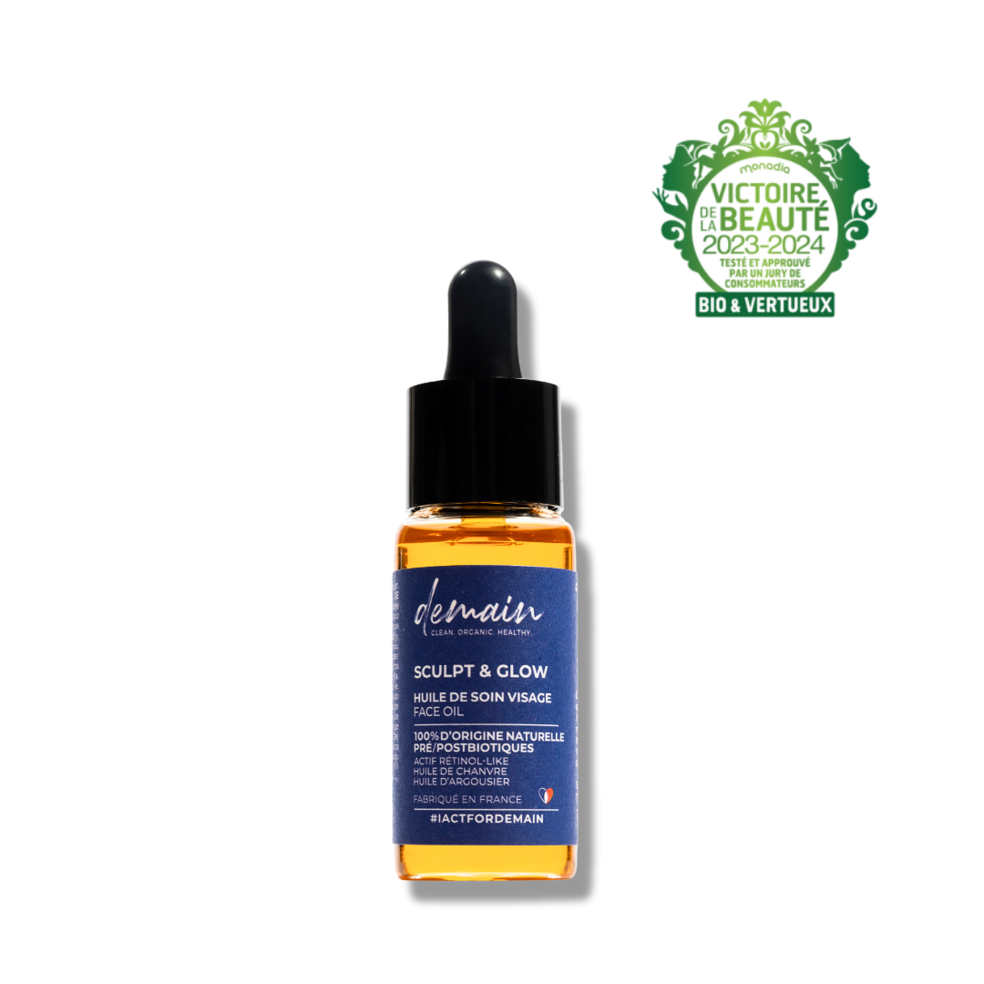 Huile de soin visage au rétinol végétal