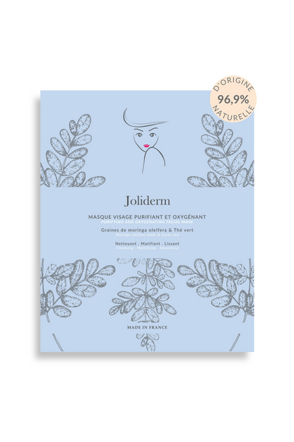 masque tissu visage purifiant oxygénant Joliderm