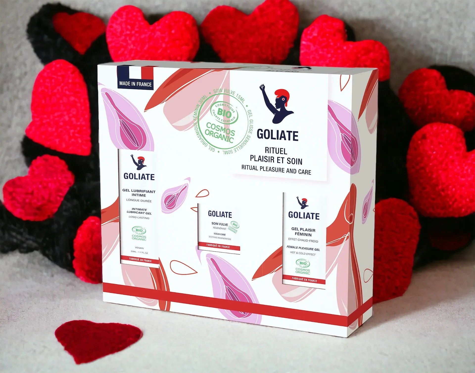 Coffret rituel plaisir et soin cadeau ideal couple mère femme soin vulve clitoris lubrifiant intime Goliate