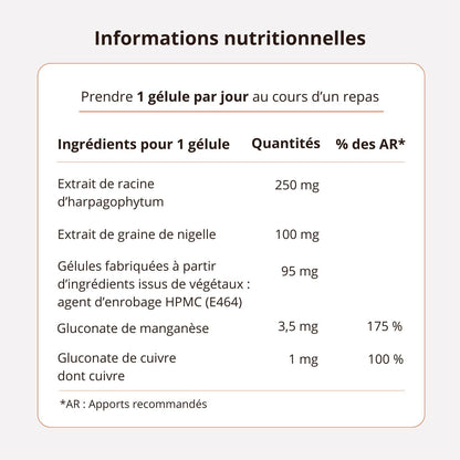 Douleurs Articulaires - Nigelle & Thymoquinone - 2 mois de cure