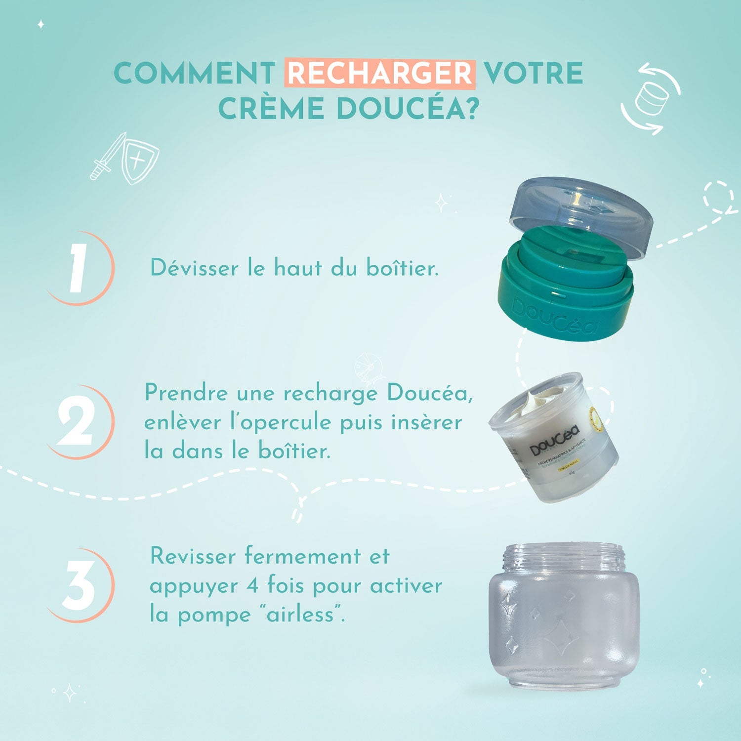 1 RECHARGE CREME APAISÉA • Soin Apaisant Peaux sensibles ou fragiles