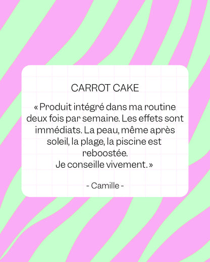 avis client positif sur masque carrot cake