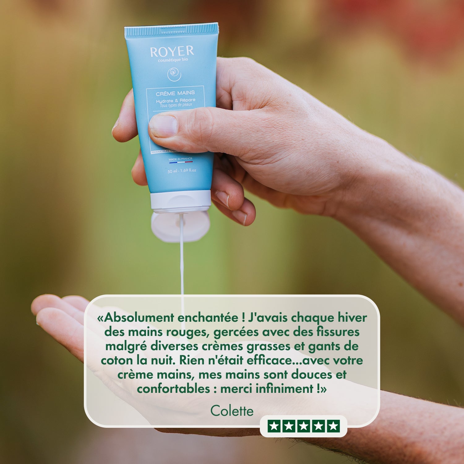 Crème mains bio à la bave d'escargot