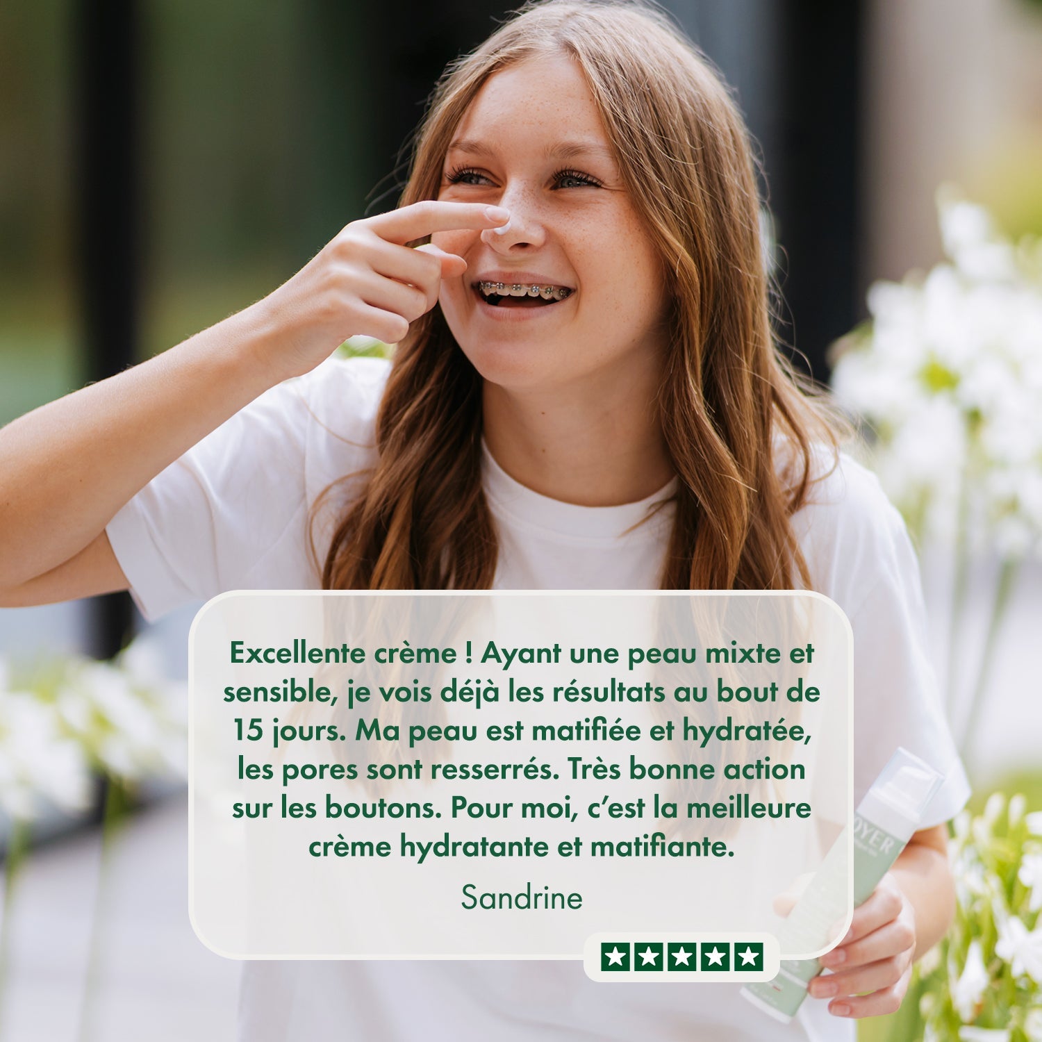 Crème visage légère bio à la bave d'escargot