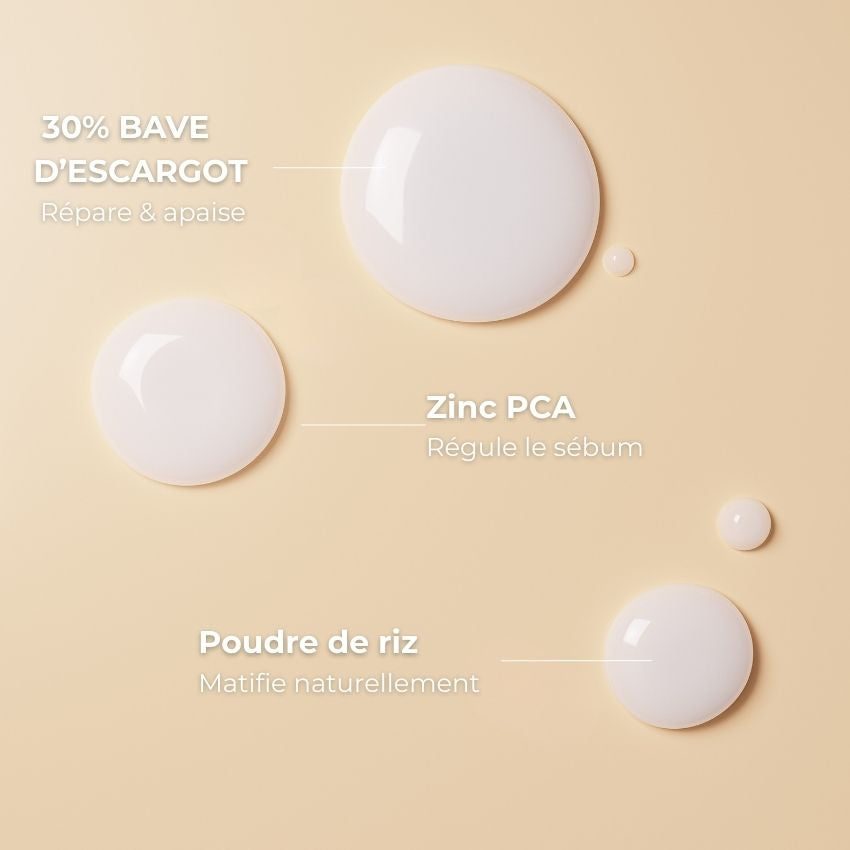 Crème visage légère bio à la bave d'escargot