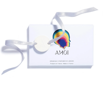 AMOI bijou talisman  - Médaillon en céramique de Limoges à parfumer - Edition limitée