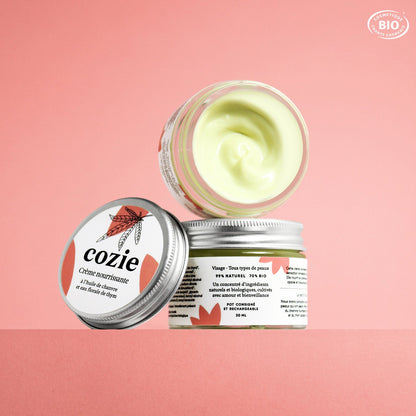 Crème nourrissante à l’huile de chanvre et eau florale de thym