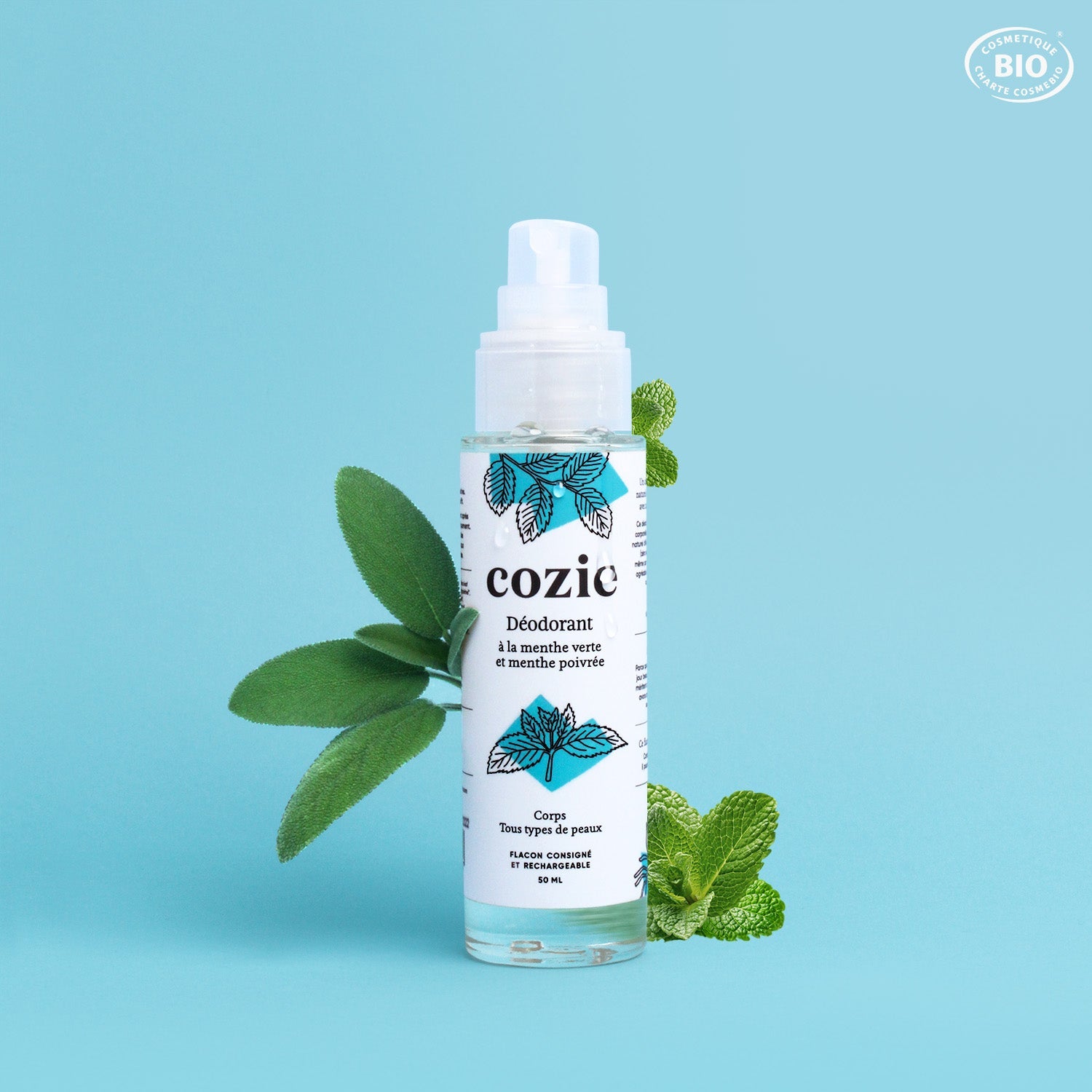 Déodorant à la menthe verte et menthe poivrée