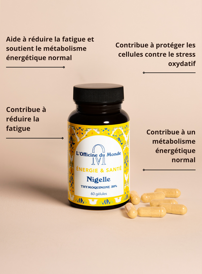 Énergie & Santé - Nigelle et Vitamine C, D - Cure de 2 mois