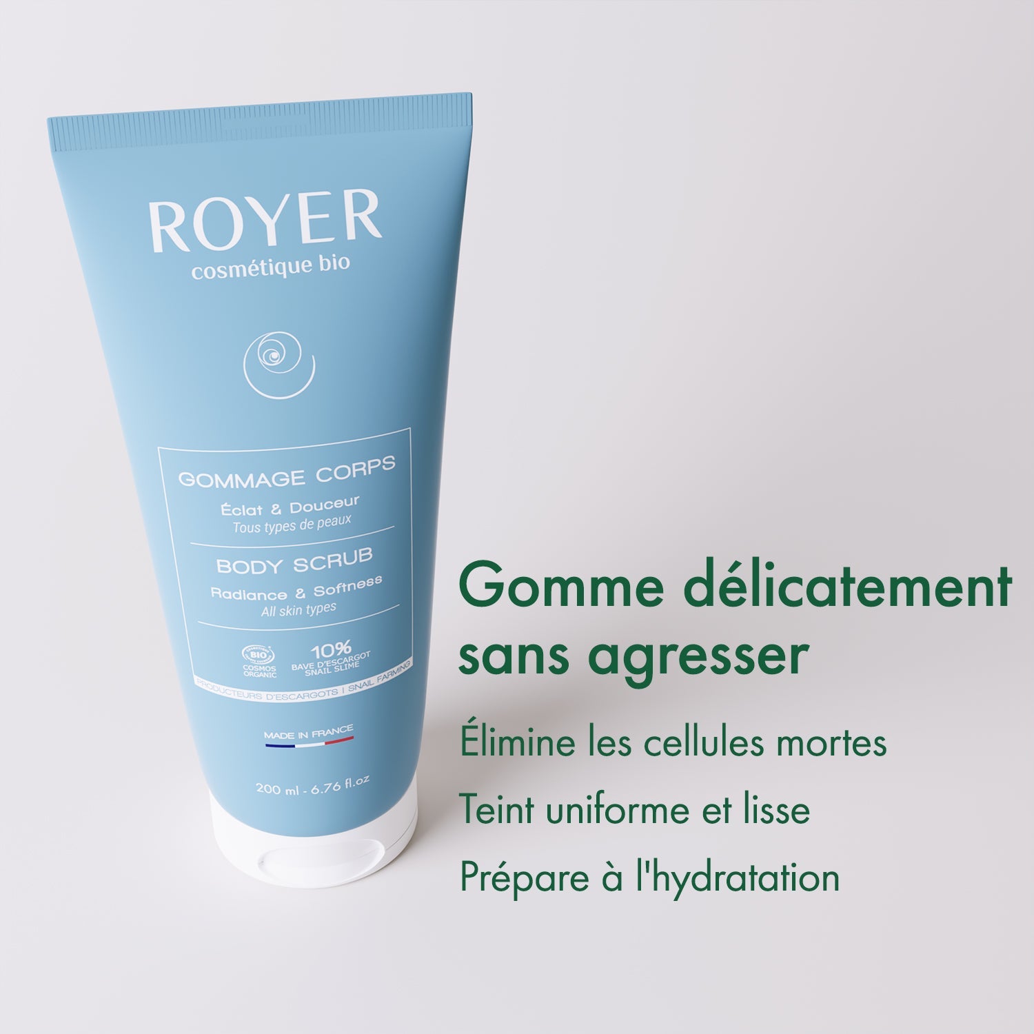 Gommage corps bio à la bave d'escargot