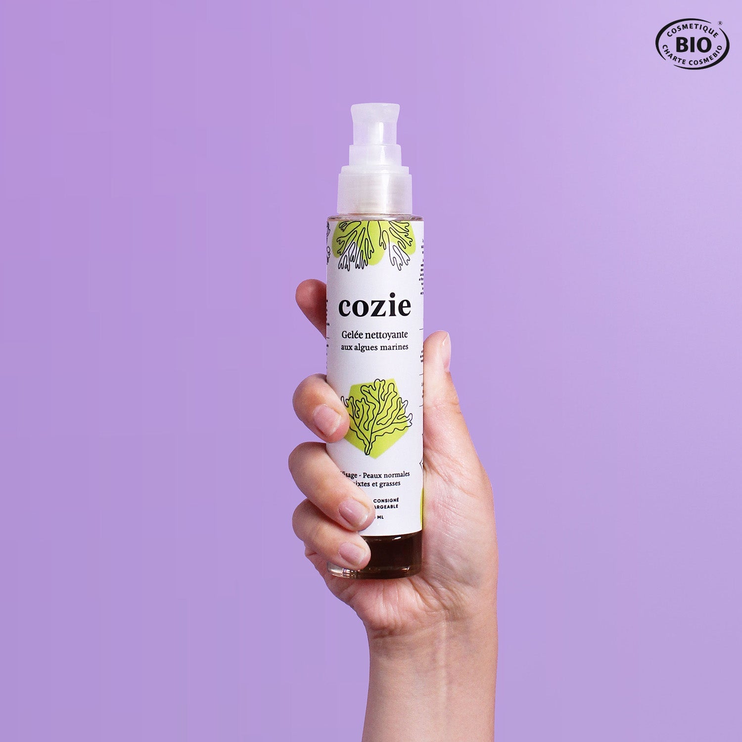 Gelée nettoyante visage aux algues marines