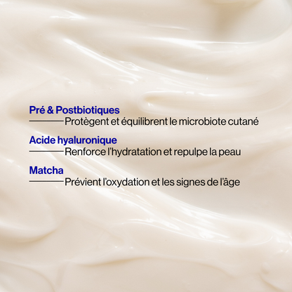 Crème de jour hydratante prébiotiques